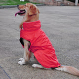 Maxbell Maxbell Waterproof Pet Dog Waistcoat Jacket Fleece Lined Raincoat Clothes L Red