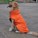 Maxbell Maxbell Waterproof Dog Waistcoat Jacket Fleece Lined Raincoat Clothes XXXL Orange