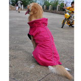 Maxbell Maxbell Waterproof Pet Dog Coat Jacket Fleece Lined Raincoat Clothes XL Rose Red