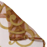 Maxbell Flocking Sheer Curtain Panel Window Balcony Tulle Panel Coffee