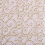 Maxbell Flocking Sheer Curtain Panel Window Balcony Tulle Panel Coffee