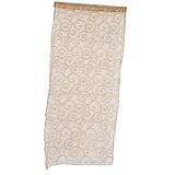 Maxbell Flocking Sheer Curtain Panel Window Balcony Tulle Panel Coffee