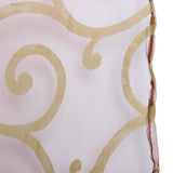 Maxbell Flocking Sheer Curtain Panel Window Balcony Tulle Panel Coffee