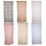 Maxbell Flocking Sheer Curtain Panel Window Balcony Tulle Panel Coffee