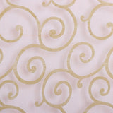 Maxbell Flocking Sheer Curtain Panel Window Balcony Tulle Panel Coffee