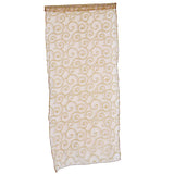 Maxbell Flocking Sheer Curtain Panel Window Balcony Tulle Panel Coffee