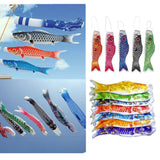 Maxbell 30x55-150cm Various Japanese Windsock Carp Flag Koi Nobori Sailfish 55cm Red