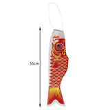 Maxbell 4x55cm Various Japanese Windsock Carp Flag Koi Nobori Sailfish 55cm Red