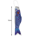 Maxbell 5x55-150cm Various Japanese Windsock Carp Flag Koi Nobori Sailfish 55cm Blue