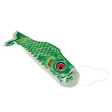 Maxbell 3x55-150cm Various Japanese Windsock Carp Flag Koi Nobori Sailfish 70cm Green