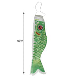 Maxbell 4x55-150cm Various Japanese Windsock Carp Flag Koi Nobori Sailfish 70cm Green