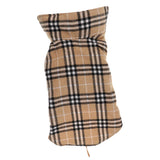 Maxbell Maxbell Pet Dog Waterproof Reversible Plaid Jacket Coat Winter Clothes Beige S