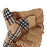 Maxbell Maxbell Pet Dog Waterproof Reversible Plaid Jacket Coat Winter Clothes Beige L