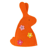 Maxbell 2x4pcs Cute Rabbit Design Easter Egg Covers Holder Decoration Ornament Orange