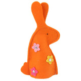 Maxbell 2x4pcs Cute Rabbit Design Easter Egg Covers Holder Decoration Ornament Orange