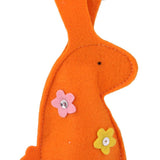 Maxbell 2x4pcs Cute Rabbit Design Easter Egg Covers Holder Decoration Ornament Orange