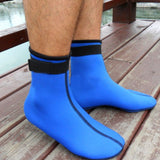 Maxbell 3mm Neoprene Diving Scuba Surfing Swimming Socks Water Sports Boots Blue L
