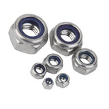 Maxbell 2x10Pcs Stainless Steel A2 Nylon Collar Insert Self-lock Nuts Bolts Screws M3