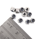 Maxbell 2x10Pcs Stainless Steel A2 Nylon Collar Insert Self-lock Nuts Bolts Screws M3