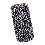 Maxbell 100M Wrap Gift Cotton Rope Ribbon Twine Rope Cord String Black, White
