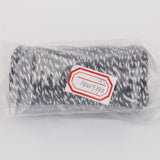 Maxbell 100M Wrap Gift Cotton Rope Ribbon Twine Rope Cord String Black, White