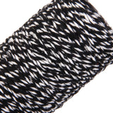 Maxbell 100M Wrap Gift Cotton Rope Ribbon Twine Rope Cord String Black, White