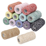 Maxbell 100M Wrap Gift Cotton Rope Ribbon Twine Rope Cord String Black, White