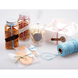 Maxbell 100M Wrap Gift Cotton Rope Ribbon Twine Rope Cord String Black, White