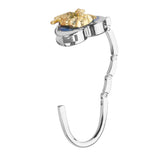 Maxbell Table Foldable Purse Bag Rhinestone Hanger Handbag Hook Holder Gift Owl Blue