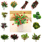 Maxbell Artificial Succulent Snow Lotus Floral Foliage Fake Plant Home Party Decor