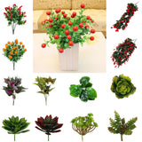 Maxbell Artificial Succulent Snow Lotus Floral Foliage Fake Plant Home Party Decor