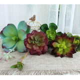 Maxbell Artificial Succulent Snow Lotus Floral Foliage Fake Plant Home Party Decor
