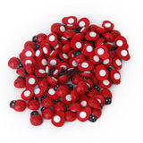 Maxbell 7x100 Pcs Small Wooden Beetle Sponge Sticker Ladybug Sticker