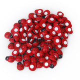 Maxbell Maxbell 100 Pcs Small Wooden Beetle Sponge Sticker Ladybug Sticker