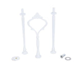 Maxbell 4x3 Tier Crown Cake Cupcake Plate Stand Handle Fitting - White