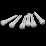 Maxbell 4xCattle Bone Endpin Bridge End Pin for Acoustic Guitar 6pcs White