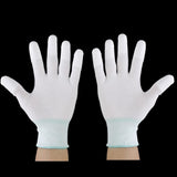 Maxbell 14x1 Pair Nylon Quilting Gloves for Machine Quilters Quilting Sewing M White
