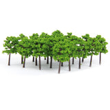 Maxbell 3xPlastic Model Trees Train Railroad Scenery 1:250 40pcs Green