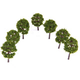 Maxbell 3xPlastic Model Trees Train Railroad Scenery 1:250 40pcs Deep Green