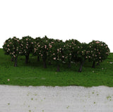 Maxbell 4x20pcs 4cm Scenery Landscape Train Model Trees w/ Pink Peach Fruit 1/300