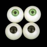Maxbell 2 pairs Half Round Hollow Eyeballs 30mm for Doll Mask Skull Halloween Prop
