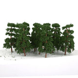 Maxbell 3x20 Pcs Scenery Landscape Train Model Pine Trees Scale 1/150 Dark Green