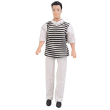 Maxbell stripe Short Sleeve T-shirt & Pants Casual Clothes for Ken Doll
