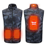 Smart Heated Vest for Winter running Mountain Camping L Camouflage