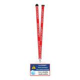 Travel ID Card Face Mask Exempt Exemption Card w/ Card Holder w/ Lanyard