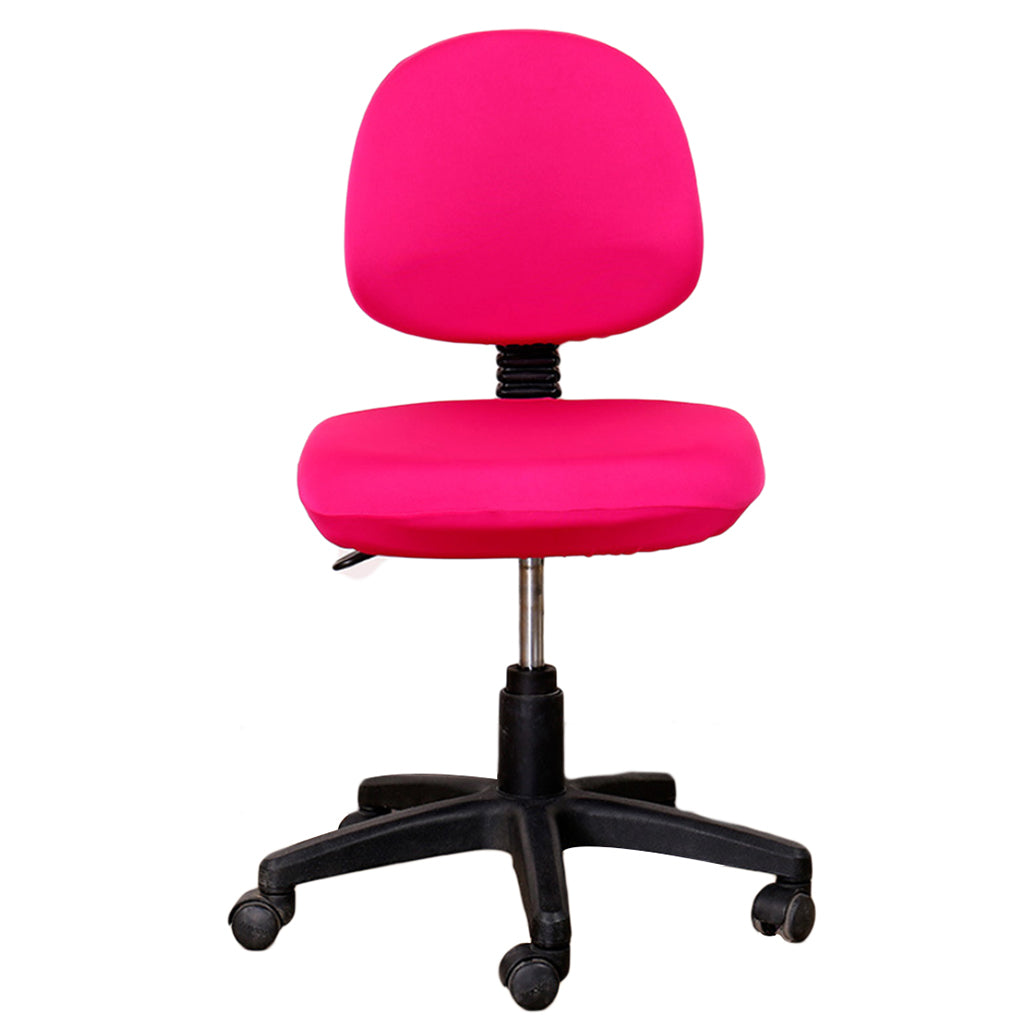 Maxbell  Stretch Soft Swivel Chair Slipcover Office Computer Chair Covers Rose Red
