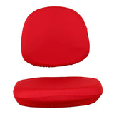 Stretch Soft Swivel Chair Slipcover Office Computer Chair Covers Red