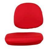 Stretch Soft Swivel Chair Slipcover Office Computer Chair Covers Red