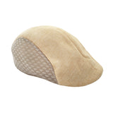 Adults Gatsby Cap Breathable Mesh Splicing Flat Cap Beige