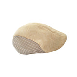 Adults Gatsby Cap Breathable Mesh Splicing Flat Cap Beige